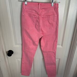 J Brand Lillie Pink Coral Button Fly Skinny Jeans Size 25